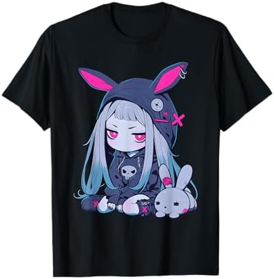 Amazon.com: Goth Bunny Anime Girl Cute E-Girl Gothic Outfit Grunge