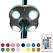 HONWELL Patio Umbrella Light Outdoor Wireless Battery Operated LED Table Umbrella Lights with Remote, 12 Color Changing Outside Umbrella Pole Light, Camping Lights for Umbrellas (Brown)
