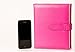 NFASHIONSO Jewelry Travel Organizer-Litte Book Design PU Leather Jewelry Earing Storage,Pink