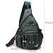 DDDH Large Sling Bags Crossbody Backpack 14.1-Inch Chest Daypack Travel Bag Book Bag for Men&Women((Green)