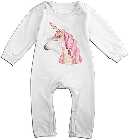 Vvw4 Pink UnicornNewborn Kids Baby Long Sleeve Unisex Cotton Romper Toddler Clothes