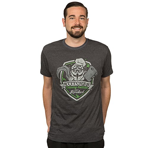 Heroes of the Storm Men's Stitches Culinary Institute Premium T-Shirt (Charcoal Heather, X-Large)