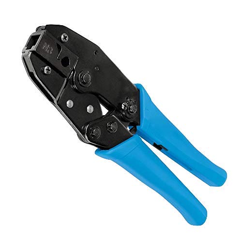 odedo Crimping Pliers RJ45 Professional Line with Ratchet Function for CAT 6A CAT 7 Connector 8P8C, Ratchet Crimping Tool for Modular Plug