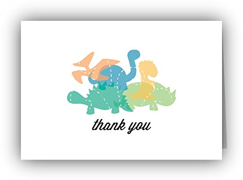 Playful Dinosaurs Thank You Cards - 24 Cards & Envelopes