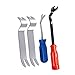 KINGLAKE 4 Pcs Auto Trim Removal Tools Kit,Car Panel Dash Radio Removal Installer Stainless Steel Pry Tools,Fastener Remover for Door Trim Molding Dash Panel