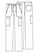 Cherokee Men Scrubs Pant Workwear Professionals Tapered Leg Fly Front Cargo WW190, L, Pewter