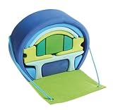 Grimm's 'Bauhaus' Mobile Doll's Home in Blue/Green - Wooden Carry-Along Dollhouse Set with Furniture