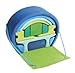 Grimm's 'Bauhaus' Mobile Doll's Home in Blue/Green - Wooden Carry-Along Dollhouse Set with Furniture