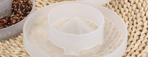Bird Feeder Waterer, Bird Hamster Small Animal Feeder, Round Pet Water Bowl for Guinea pig Budgerigar Canary Cockatiel Finch Parakeet Food Container By Old Tjikko (water+feeder)