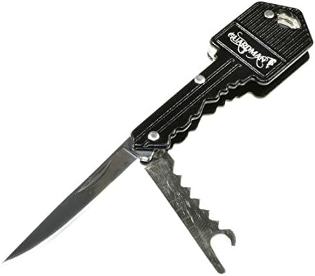 Guardman Key Knife, Keychain Key Shaped Folding Pocket Knife, Self Defense Keychain Stocking Stuffers for Man