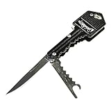 Guardman Key Knife, Keychain Key Shaped Folding Pocket Knife, Self Defense Keychain Valentines Gifts for Men
