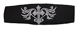Studded Blessed Cross Black Ladies Chop Top Bandana