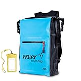 Malagu Waterproof Dry Bag Floating Lightweight Backpack with Long Adjustable Shoulder Strap Roll Top Sack for Kayaking/Skiing/Camping/Swimming/Fishing/Water Sports/Travel/Climbing/Phone (Blue)