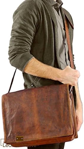 Leather Native 15" New Satchel Briefcase Bag Vintage Crafts Leather Messenger Men's Women's Laptop Pre Valentines Day Special Sale!
