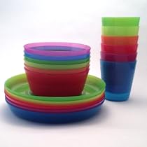 IKEA - KALAS Children Color Bowl, Tumbler and Plate Sets X6 Each (Set of 18)