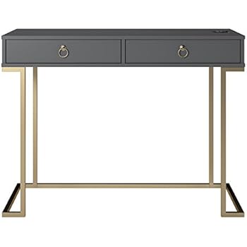 desk writing computer serenity graphite gray marble storage