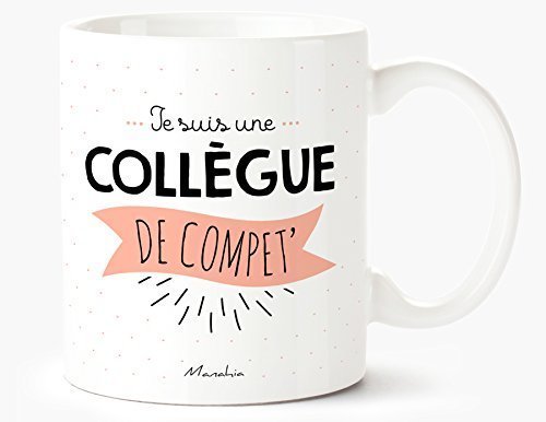 Mug collègue rose | Je suis une collegue de compet