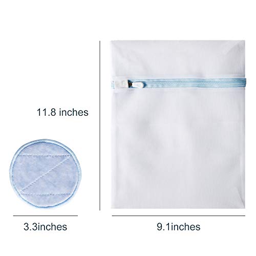 Nipoo 16 Pack Reusable Makeup Remover Pads - Ultra Soft&Skin-friendly - 2 Layers Natural Bamboo Reusable Cotton Pads Rounds for Face With Laundry Bag - Wipe Face Eye Makeup and Apply Cleansing Toner