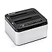 SALCAR USB 3.0 to SATA Dual Bay USB 3.0 Hard Drive Docking Station with Offline Clone Function for 2.5 Inch & 3.5 Inch HDD SSD SATA I/II/III Support 2 x 8 TB Aluminium (Silver)