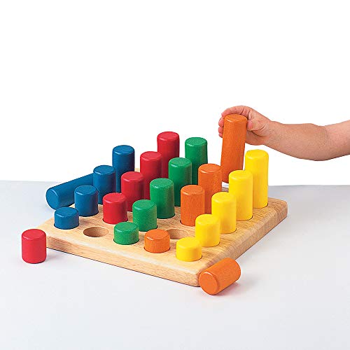 Constructive Playthings Giant Peg Wooden Grading Board, Ages 3 and Up