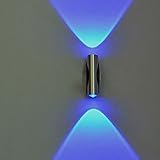 WEKA 1Pc Double-Headed 2W Bar Porch Wall Decor Ceiling Light Blue