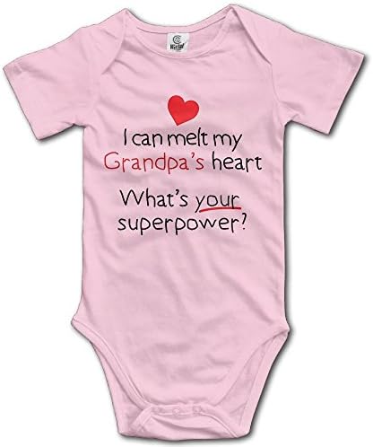 I Can Melt Grandpas Heart, What's Your SuperpowerBaby Boys Girls Romper Coveralls Creepers Bodysuit