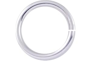 20pcs Adabele Authentic 925 Sterling Silver Open Jump Rings 6mm (0.24 inch) O Ring Connector (Strong Wire 0.9mm/0.035 Inch/19 Gauge) for Jewelry Craft Making SS78-6