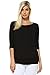 Amie Finery Oversized Dolman Tops For Women Bottom Banded Half Sleeve Made In USA Large Black
