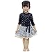 Jastore® Kids Girl Cute 2PCS Diamond Clothing Set Long Sleeve Top +Dot Tutu Skirt (5T) Blue