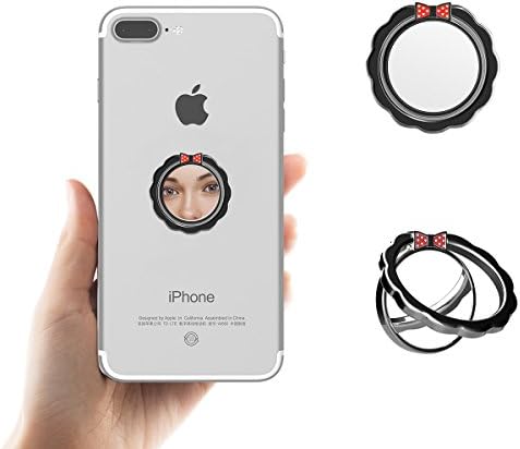 Ring Stand For Cell Phone, KOOSEN Zinc Alloy Ring Grip kickstand For Iphone 7 7 Plus 6S 6 5 5S,Samsung Galaxy Tablet Ect Fit For Magnetic Car Mount,360°rotetion Finger Ring Holder For Phone (Black)