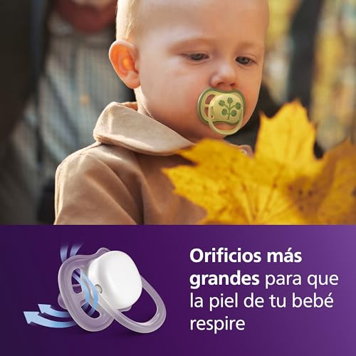 Philips Avent Ultra Air Pacifiers: Anatomically Designed, for Babies 18+ Months, Soft Silicone Symmetrical Teat BPA-Free with 2 Sterilizer Cases, 4-Pack, SCF349/55