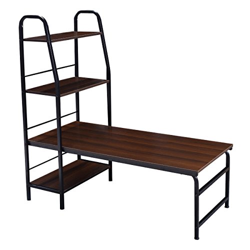 Multi-Function 48" Computer Desk 4 Tier Shelf Workstation Table Home Office - Thumbnail 2