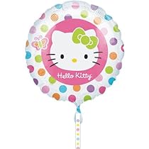 Hello Kitty Party Supplies Spots 18 Inch Foil Balloon