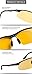 Mens Womens Night Vision Driving Polarized Sports Design Anti Glare Glasses with Yellow Lens for Outdoor Activities Sunglasses (BlackSports 1, Gold)