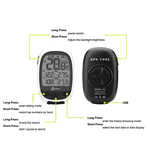Meilan M2 Bluetooth Wireless Bike Computer IPX5 Waterproof Bicycle Computer Odometer Accurate Speed Tracking Motion Speedometer for Sports ANT+ Communication Protocol for Wireless Data Transmission - Thumbnail 5