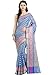 Chandrakala Women's Blue Cotton Silk Banarasi Saree,Free Size(1081BLU)