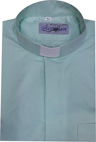 Scorpion Clerical Clergy Vicar Priest Collar Men's Shirts Short Sleeves