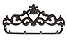 Comfify Decorative Cast Iron Wall Hook Rack - Vintage Design Hanger with 4 Hooks - for Coats, Hats, Keys, Towels, Clothes, Aprons etc | Wall Mounted - 12.25 x 5.75 - with Screws and Anchors