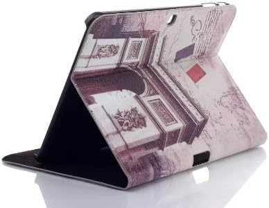 Mocase Folio Case for Tab 4 10.1 T530 -Old Retro Pattern Famous World Building Pattern PU Leather Flip Stand Protective Skin Case Cover for Samsung Galaxy Tab 4 10.1 inch (Retro-Triumphal Arch)