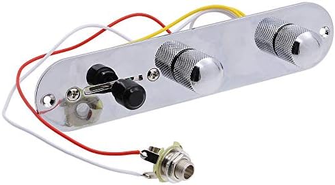 Chrome 3 Way Wired Loaded Prewired Control Plate Harness Switch Knobs for TL Tele Telecaster Guitar Parts