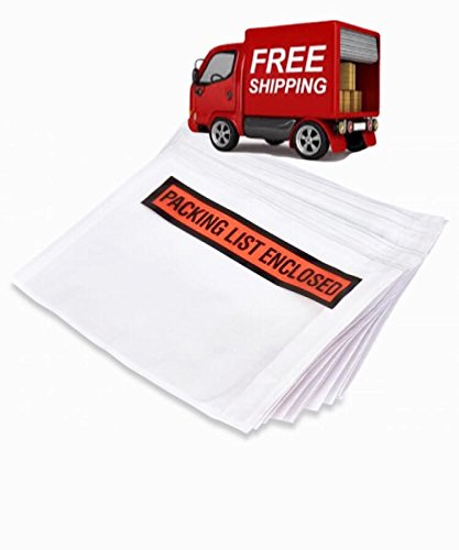 AVG Packaging SuppliesPacking List Enclosed Pouches (7.5" x 5.5") – Clear Adhesive Envelope Bag with Printing for Invoice Packing Slip – Label Protectors, Mailing & Shipping Supplies (1,000)