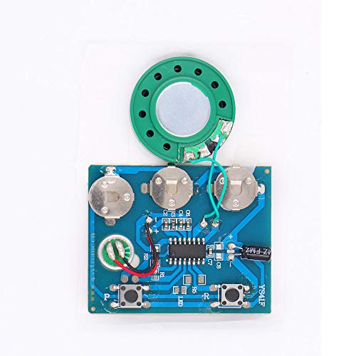 Button Activated Voice Recorder Sound Chip Module with MIC Recordable Button Cell Battery Powered for DIY Birthday Christmas Greeting Card Musical Audio Cards Gift Box (Button Control) - Thumbnail 5