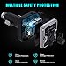 Bluetooth FM Transmitter for Car, Wireless FM Transmitter Radio Receiver Adapter Car Kit, with Dual USB & Type-C Charging Port, Music Player Support USB Drive & TF Card