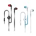 Earbuds with Microphone,Pack of 2 3.5MM Wired Earphones Headphones with Remote Control for Apple iphone Samsung(black-blue)