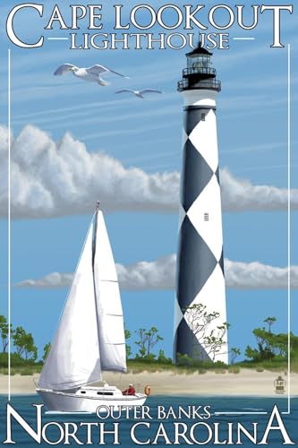 ART.COM Wall Art Print Cape Lookout Lighthouse - Outer Banks, North Carolina by…