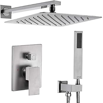 Esnbia Shower System, Brushed Nickel Shower Faucet Set with Valve and 10