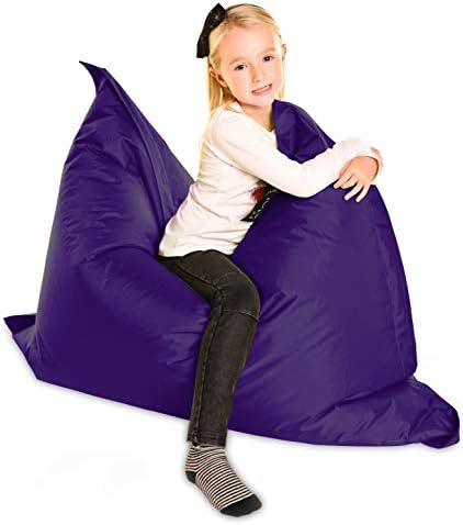 Large Childrens Beanbag - The Cloud Jnr COVER ONLY in Purple - XL 120x100cm - Indoor & Outdoor Garden Kids Teen Giant Bean Bag -Waterproof -FAST DISPATCH