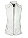 makeitmint Women's Basic Solid Quilted Padding Jacket Vest w/ Pockets Medium YJV0002_White