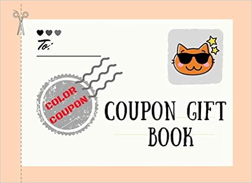 Coupon Gift Book Color Blank Gift Vouchers Perfect For Kids
