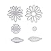 Delight eShop 6pcs Flowers Leaves Metal Cutting Dies Stencils Set For DIY Scrapbooking Photo Album Paper Card
